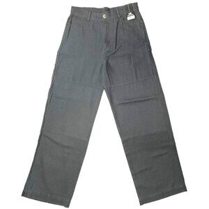 NO BOUNDARIES Canvas Carpenter Pants Mens 38x 31 Gray Loose Slouch Grunge NEW‎